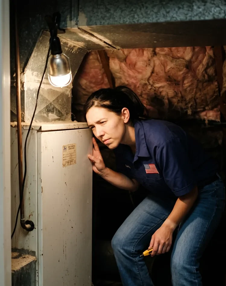 The American Heating & Cooling owners standing together in front of a Georgia home